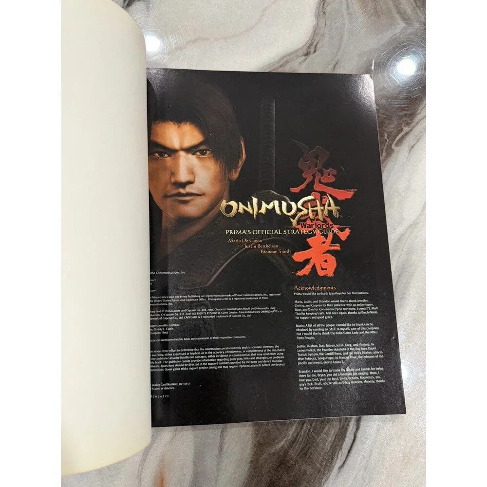 Onimusha: Warlords Official Strategy Guide Ps1 Capcom Secrets Section!